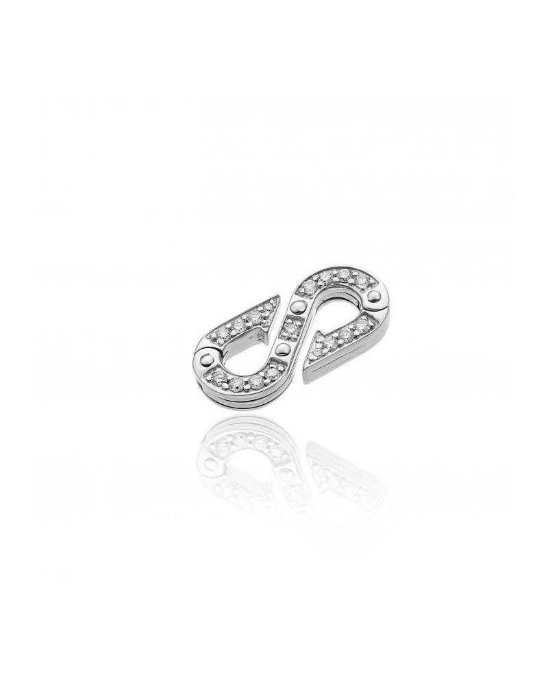 Petit maillon Chimento Typhoon en or blanc avec diamants