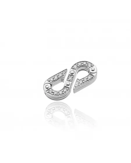 Chimento Typhoon Small Link in White Gold with Diamonds