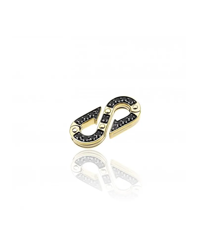 Chimento Typhoon Small Link in Yellow Gold with Black Diamonds