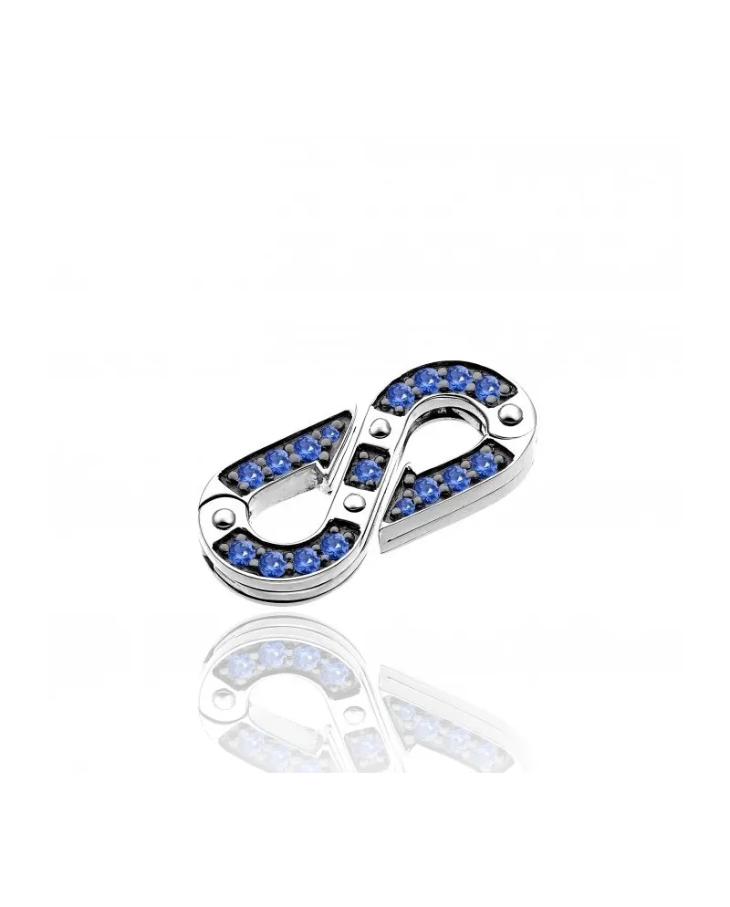 Chimento Typhoon Medium Link en or blanc avec saphirs