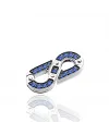 Link Chimento Typhoon Medio in Oro Bianco con Zaffiri