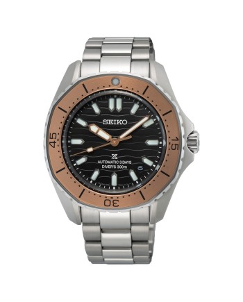 Montre Seiko Prospex Diver's 300M avec cadran noir et bracelet en acier
