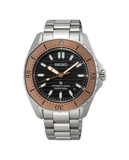 Orologio Seiko Prospex Diver's 300M Quadrante Nero Cinturino in Acciaio