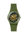 Montre Swatch à travers la verdure