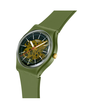 Montre Swatch à travers la verdure