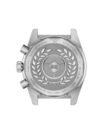 Montre Tissot Chrono PR516 noire et bracelet en acier