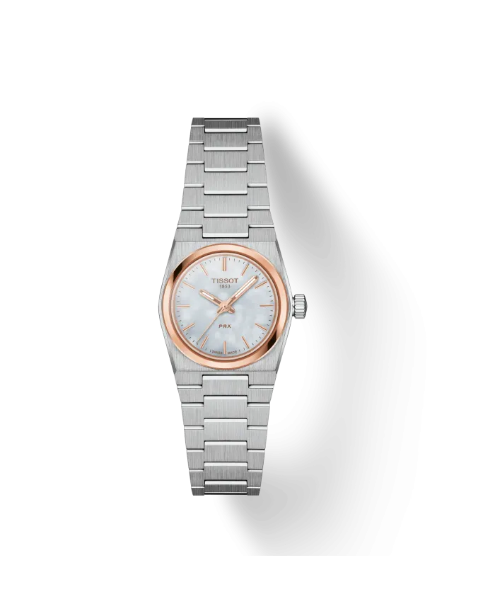 Montre Tissot PRX avec cadran en nacre et bracelet en acier de 25 mm