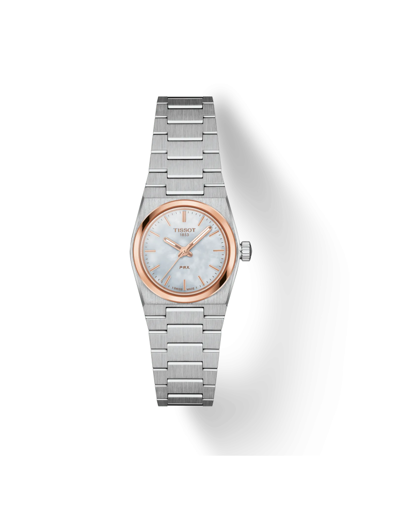 Montre Tissot PRX avec cadran en nacre et bracelet en acier de 25 mm