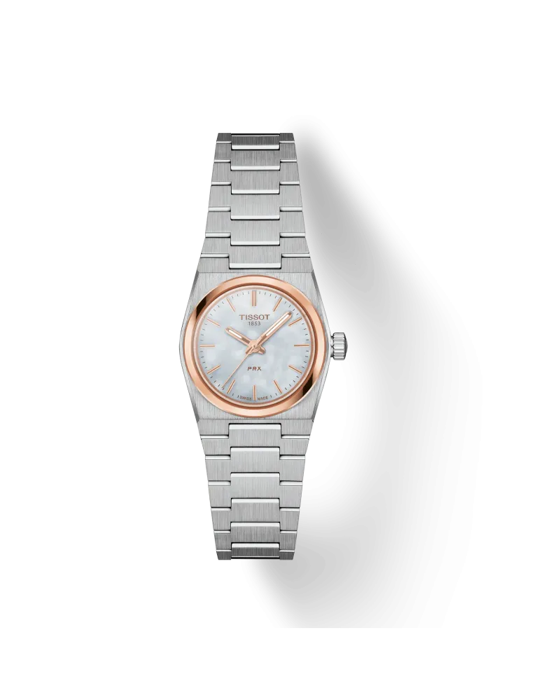 Orologio Tissot PRX con Quadrante Madreperla e Bracciale in Acciaio 25 mm
