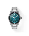 Montre Tissot Seastar 1000 Powermatic 80 avec cadran turquoise et bracelet en acier