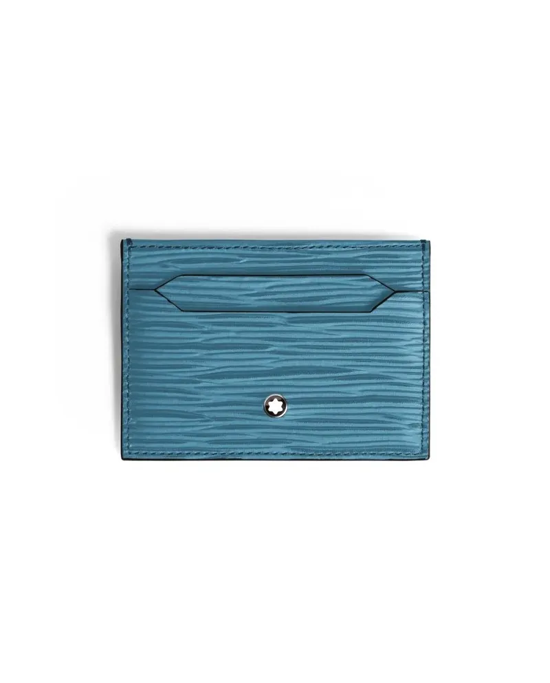 Porte-cartes Montblanc Meisterstück en cuir bleu fumé à 5 compartiments Porte-cartes Montblanc Meisterstück en cuir bleu fumé à 5 compartiments