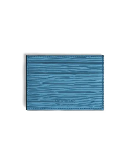 Porte-cartes Montblanc Meisterstück en cuir bleu fumé à 5 compartiments