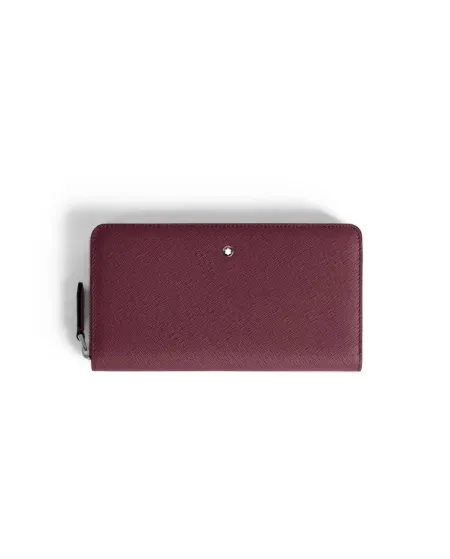 Portefeuille long Montblanc Sartorial avec 12 compartiments en cuir Cassis