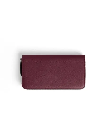 Portefeuille long Montblanc Sartorial avec 12 compartiments en cuir Cassis