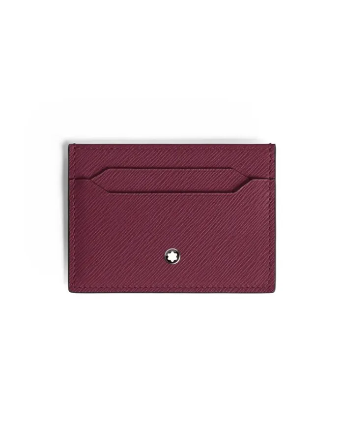 Porte-cartes Montblanc Sartorial en cuir Cassis avec 5 compartiments
