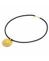 Stefano Patriarchi Sole Necklace in Gold Plated Silver and Leather