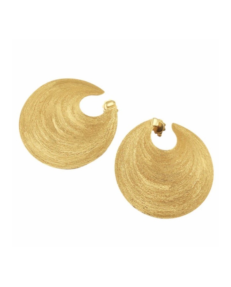 Stefano Patriarchi Boucles d'oreilles Sole Lobe en Argent Plaqué Or