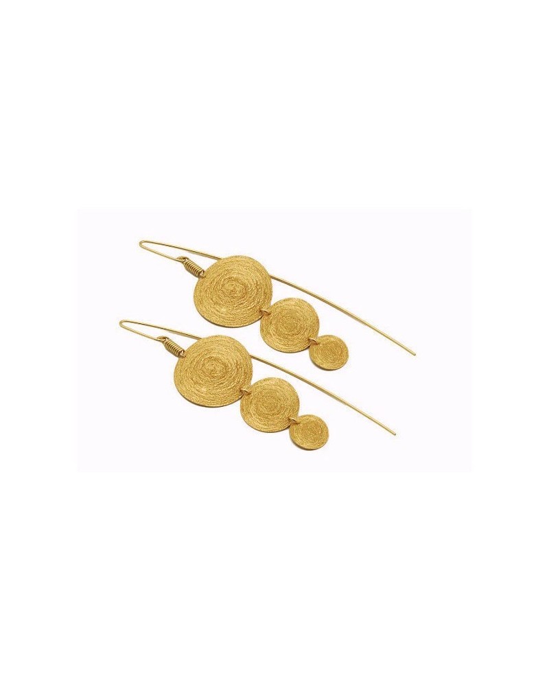 Stefano Patriarchi 3 Suns Gold Plated Silver Earrings