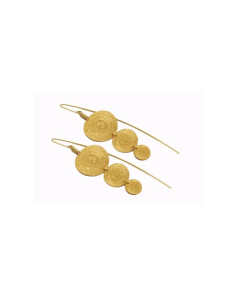 Stefano Patriarchi 3 Suns Gold Plated Silver Earrings Stefano Patriarchi 3 Suns Gold Plated Silver Earrings