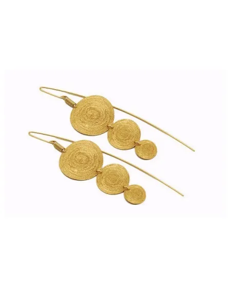 Stefano Patriarchi 3 Suns Gold Plated Silver Earrings