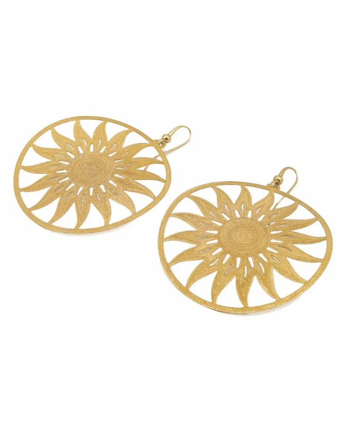 Stefano Patriarchi Sole Earrings in Gold Plated Silver