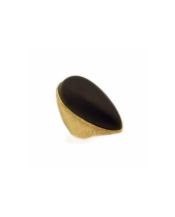 Stefano Patriarchi Ring in Gold Plated Silver with Onyx