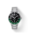 Tissot Seastar 1000 GMT 40 mm watch with Black Dial and Steel Strap