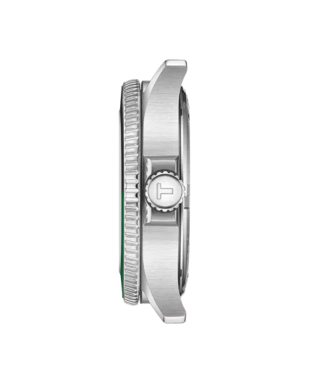 Orologio Tissot Seastar 1000 GMT 40 mm con Quadrante Nero e Cinturino in Acciaio