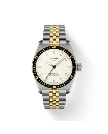 Montre Tissot Chrono PR516 blanche et bracelet en acier