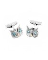Cufflinks de'Nobili Civette Medium Blue in Silver