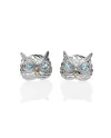 Boutons de manchette de'Nobili Civette Medium Bleu en Argent