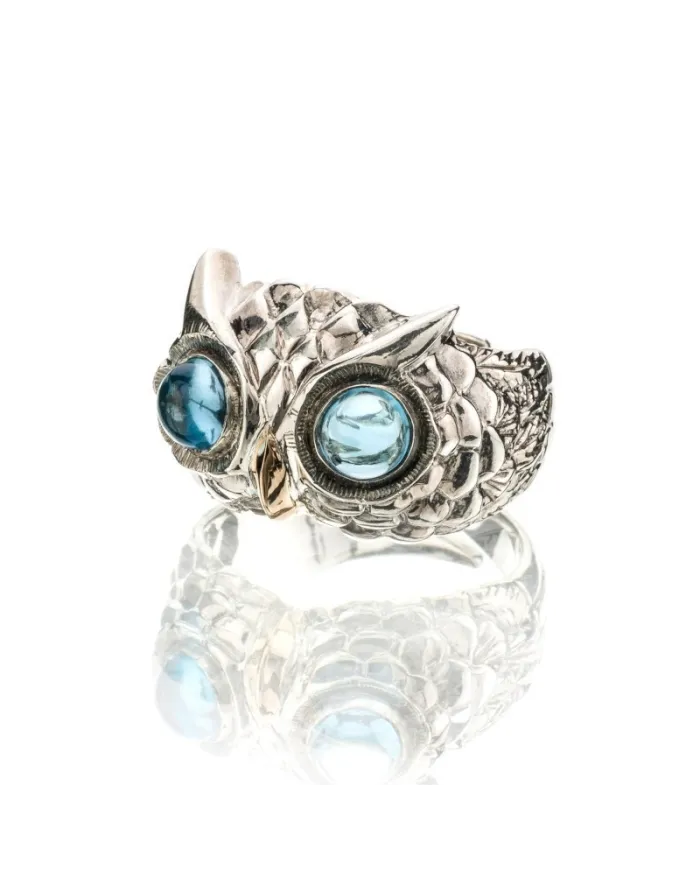de'Nobili Civetta Ring in Silver and Blue Topaz