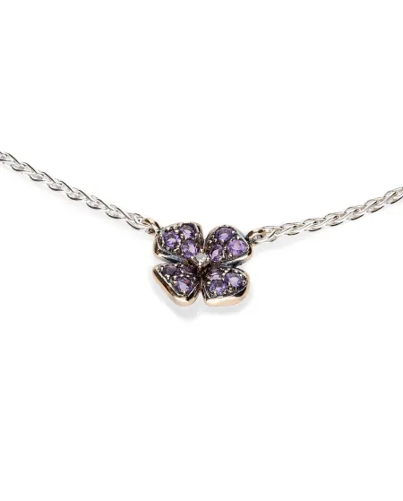 Petit Collier de'Nobili Médiéval Jujube Améthystes