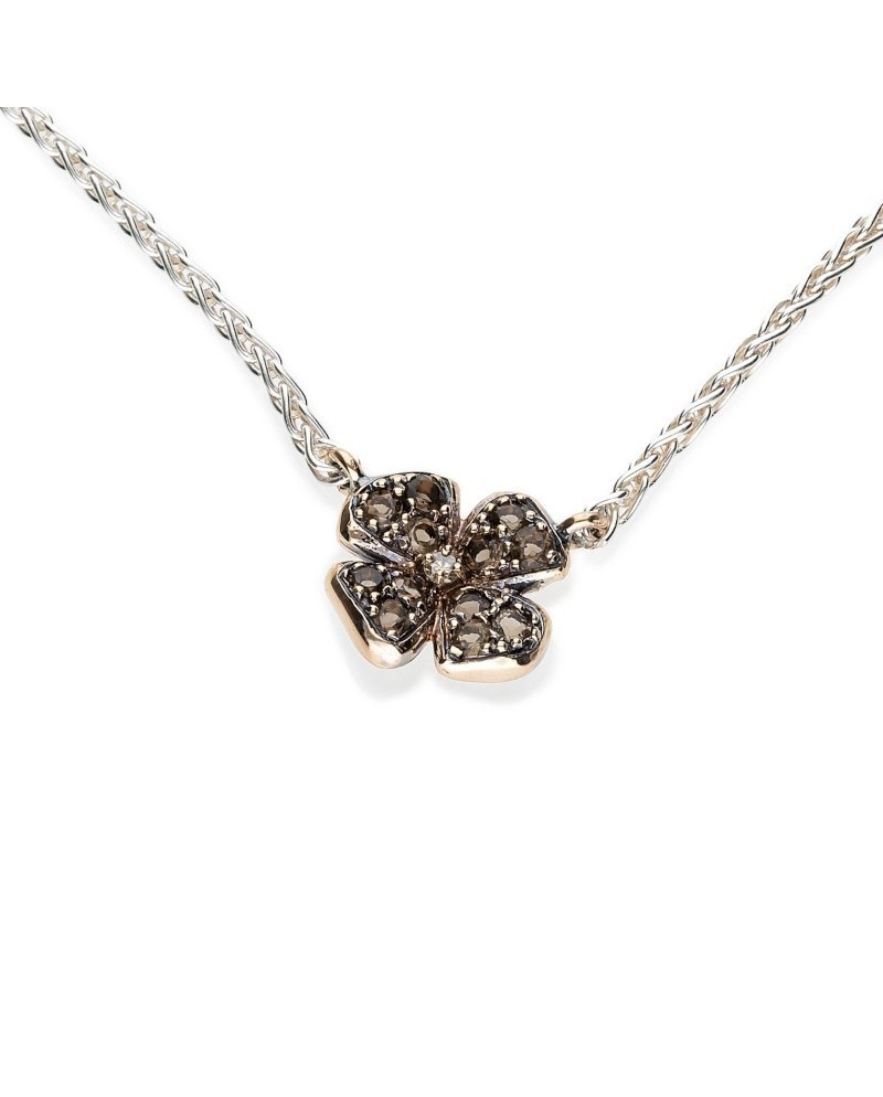 Collana Piccola de'Nobili Medievale Giuggiola Quarzi Fumé