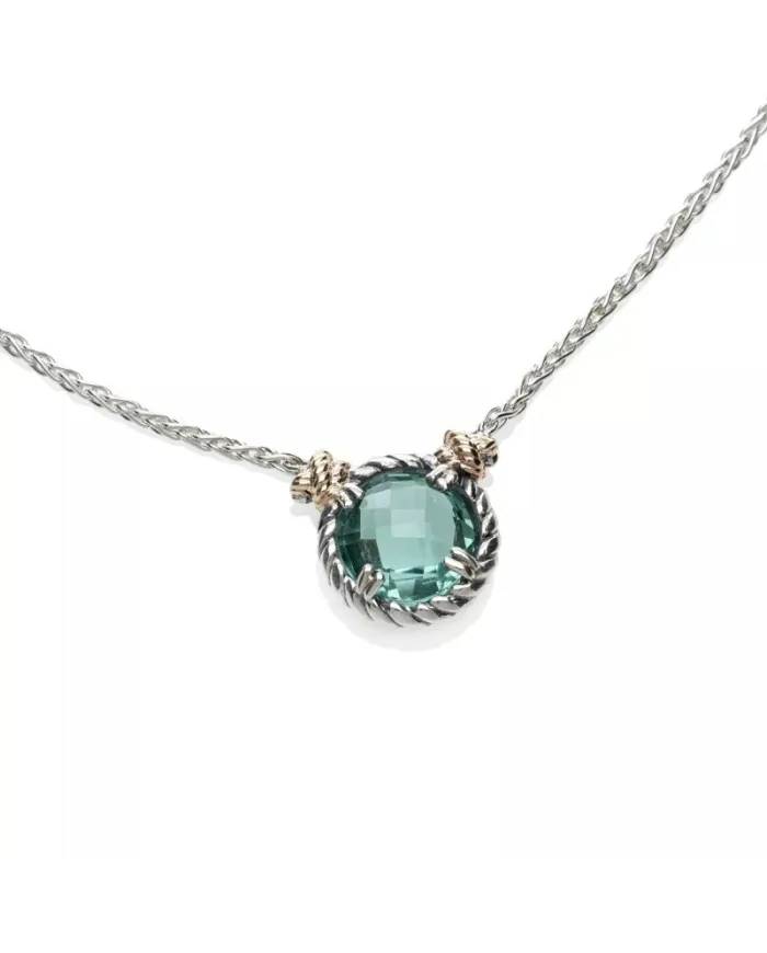 de'Nobili Nodi Intreccio Necklace with Green Stone