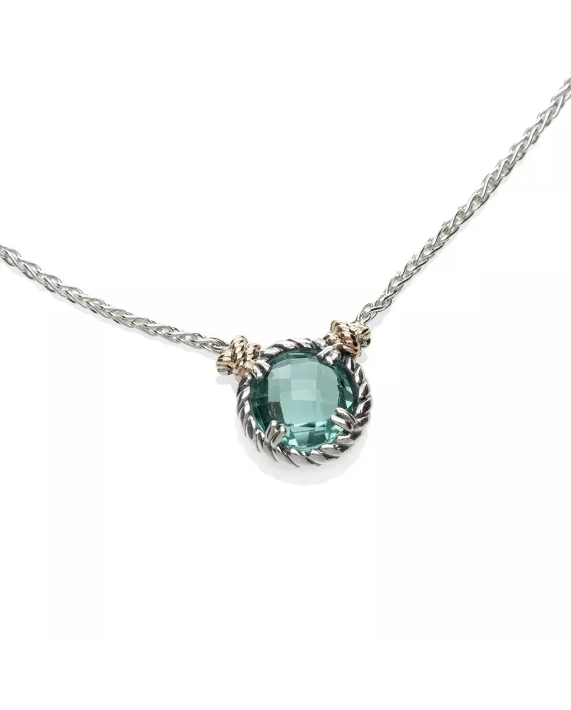 Collana de'Nobili Nodi Intreccio con Pietra Verde