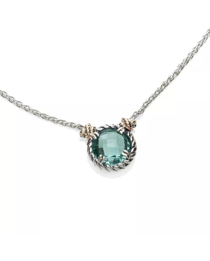 Collier Nodi Intreccio de'Nobili avec pierre verte