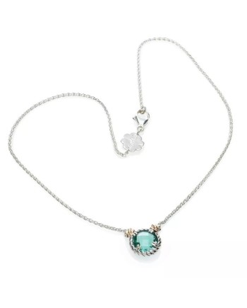 Collier Nodi Intreccio de'Nobili avec pierre verte