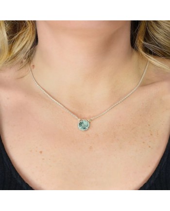 de'Nobili Nodi Intreccio Necklace with Green Stone