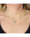 Collana de'Nobili Nodi Intreccio con Pietra Verde
