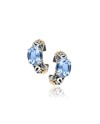de'Nobili Stardust Earrings in Silver and Gold with Blue Oval Quartz