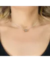 Collana de'Nobili Polvere di Stelle in Argento Cerchio Piccolo