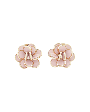 Orecchini Chantecler Paillettes in Oro Rosa e Smalto Rosa