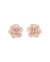 Boucles d'oreilles Chantecler Paillettes en or rose et émail rose