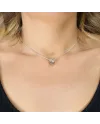 Collana de'Nobili Polvere di Stelle in Argento Cerchio Medio