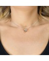 Collier Stardust de'Nobili en argent avec cercle moyen