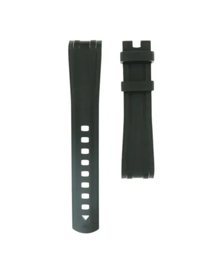 Bracelet en caoutchouc noir Omega 21 x 18 mm