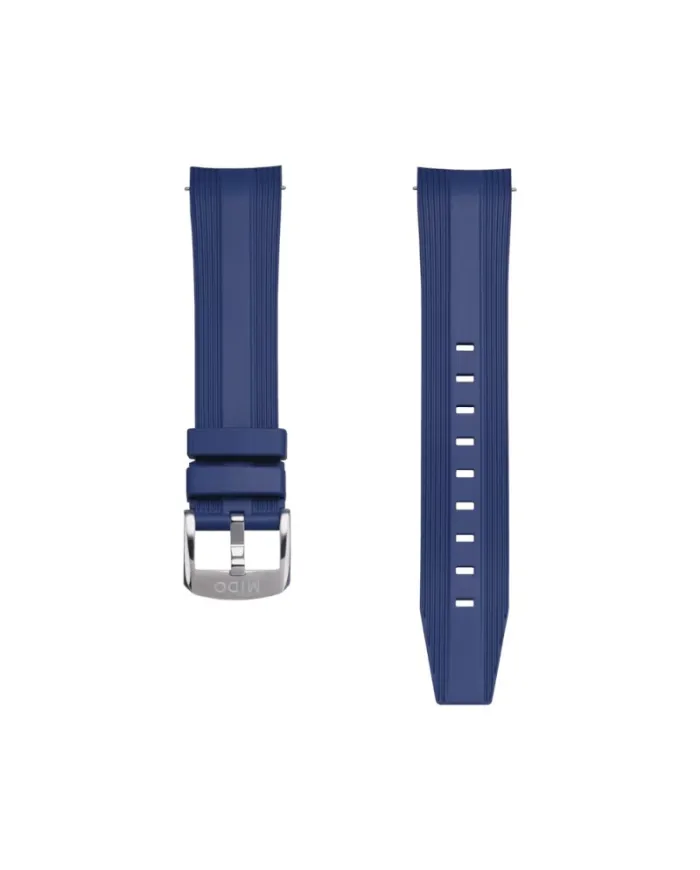 Bracelet en caoutchouc bleu Mido pour Ocean Star 39 - 20 mm