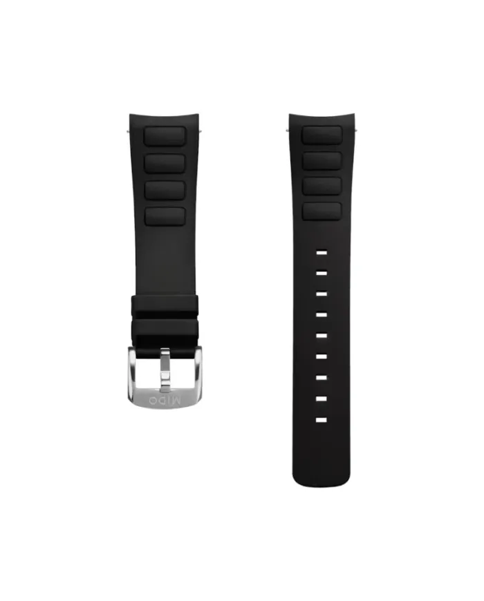 Cinturino Mido In Gomma Nera per Multifort TV Big Date - 22 mm