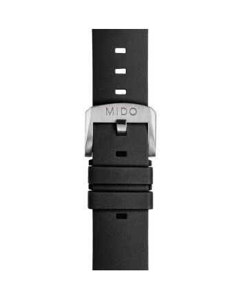 Bracelet en caoutchouc noir Mido pour Multifort TV Big Date - 22 mm